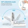 30000mAh Battery Portable Handheld Mini Fan with Digital Display Ultra-thin Folding Neck Fan USB Rechargeable 3-speed