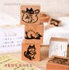 1pc Alphabet Stamps Vintage Wooden Rubber cute pet Stamp Set Stationery Seal Stamping For Card Making Planner Scrapbook