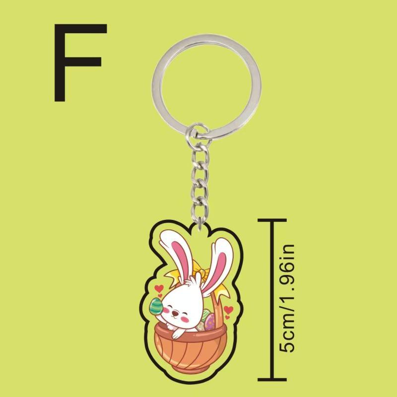 Easter Bunny & Colored Egg Keychain Pendant - Cute, Personalized Decoration