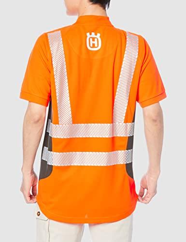 Husqvarna Zenoah Technical Hi-Vis Short Sleeve T-Shirt, Size M, Size 50, Workwear, 596303950, Orange/Gray