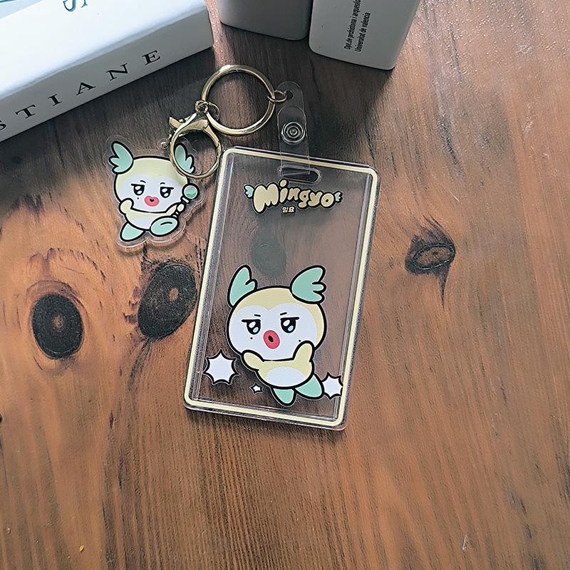 Aniteez Card Holder Keychain Keyring Acrylic Characters Photocard Sleeves Hongjoong Seonghwa Yunho Yeosang Keychain