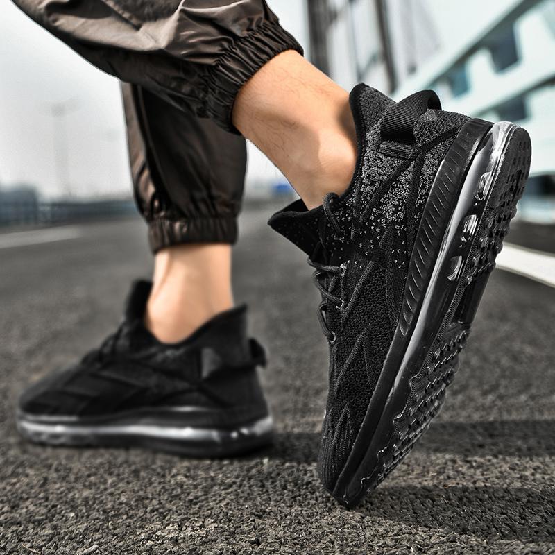 2024 New All-palm Air Cushion Running Shoes Flying Woven Sports Shoes Large Size Men's Shoes Foreign Trade Shoes Fashion Shoes