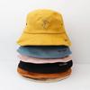 Cappello a secchiello ricamato in camoscio caldo Cappello da pescatore Protezione solare da esterno Cotone Cappello da pesca da caccia Cappello da viaggio Cappelli invernali Anti-sole