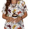 Summer Women's 3D Printed Crew Neck T-Shirt Fashion Versatile Breathable Trend Casual