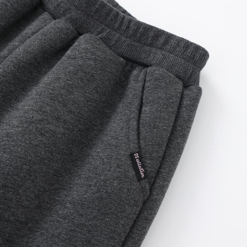 Girls' Loose Velvet Lined Windproof Casual Pants