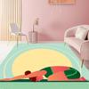 Yoga Girl in Green  Area Carpet for Living Room Children's Bedroom Sofa Doormat Kitchen Floor Tapete Anti-slip Decor Alfombra HD