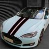 2PCS Car Engine Hood Long Stripe Stickers Waterproof Self-adhesive Vinyl Decals PVC Car Bonnet Decoration Stickers Accessories