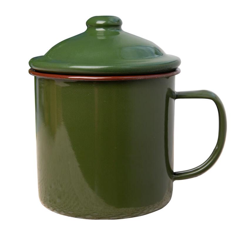 

Ретро эмалированная кружка цвета хаки