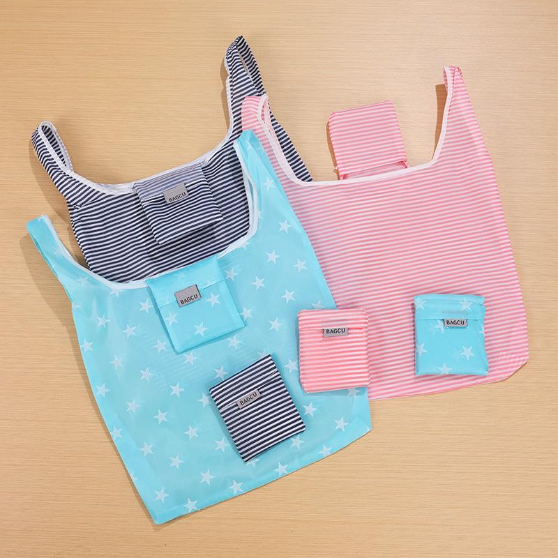 Eco-Friendly Foldable Tote Bag with Logo - Large, Portable, Storable, In Stock