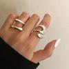 LATS Designer Gold Silver Colour Water Drop Ring Woman Europe America Jewelry Trendy Accessories Gift