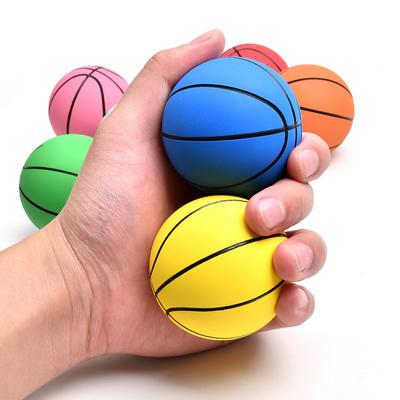 Mini Basketball 60mm Rubber Ultra-High Elasticity Basketball Decompression Hollow Elastic Ball Children's Toy Boys' Holiday Gift