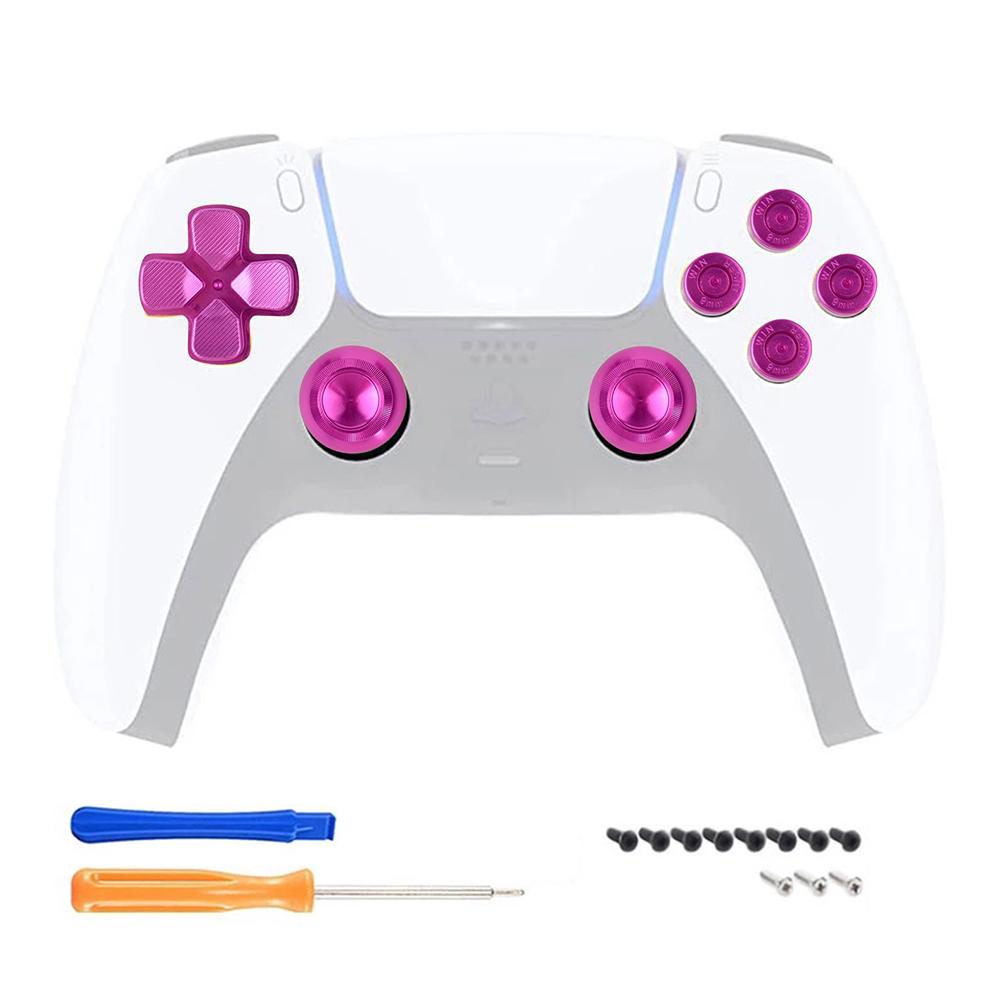Aluminum Alloy Gamepad Replacement Button Set Handle Joystick Modified Accessories Compatible For Ps5