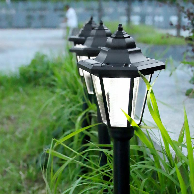 Retro Hexagonal Solar Courtyard Wall & Lawn Light