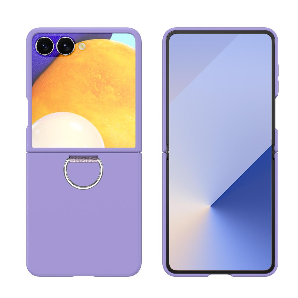 Luxury Ring Holder Phone Case for Samsung Galaxy Z Flip 7 FE 6 5 4 3 Flip7 Flip6 ZFlip7 Shockproof Matte Hard PC Back Cover