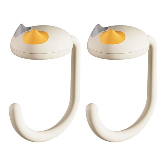 

1/2шт крючки для стола вешалки для сумок забавный дизайн кота прочные несущие нагрузку легко установить 2pcs белый