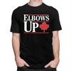 Custom Male Elbows Up Canada Canadian Flag T Shirt ShortSleeve Cotton Tshirts Tshirt Leisure Tee Clothing