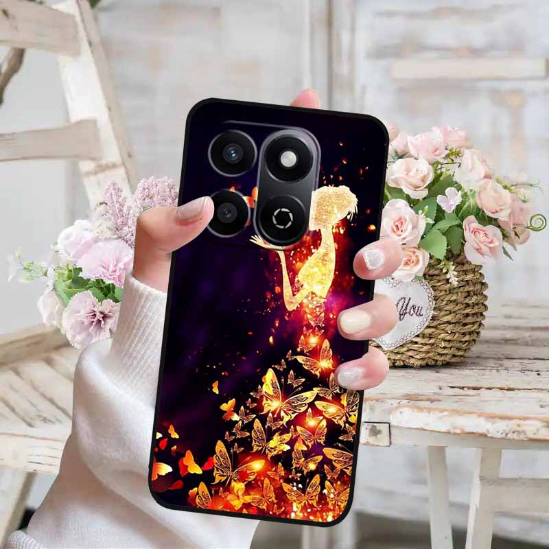 Soft Silicone Case For Honor X7c 4G 5G Cover Cat Painted Lovely Back Cover for Huawei Honor X7C 5G Phone Case HonorX7C TPU Para
