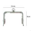Embossed Metal Bag Handles Sewing Brackets Purse Frame Clasp Luggage Hardware DIY Accessory