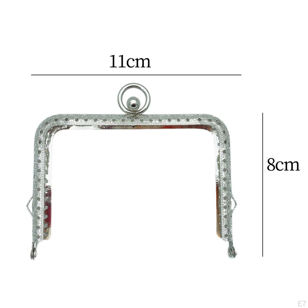 Embossed Metal Bag Handles Sewing Brackets Purse Frame Clasp Luggage Hardware DIY Accessory