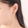 ESTELLE [Official] Women's Earrings, Silver with Yellow Gold Plated, 0776-0060-0000-0000