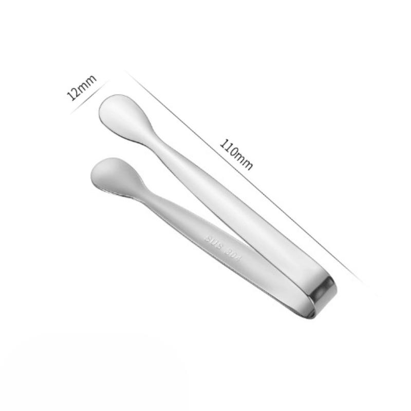 304 Stainless Steel Ice Tongs, Sugar Cube Tongs, Thickened 11cm, Burr-free Food Tongs, Towel Tongs, Ice Tongs, Ice Bucket Tongs