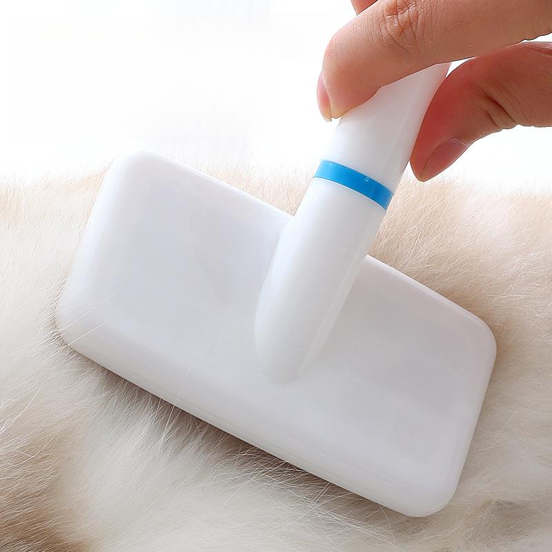 Airbag Needle Pet Brush Plastic White Dot Dog Comb White Grip Pet Comb
