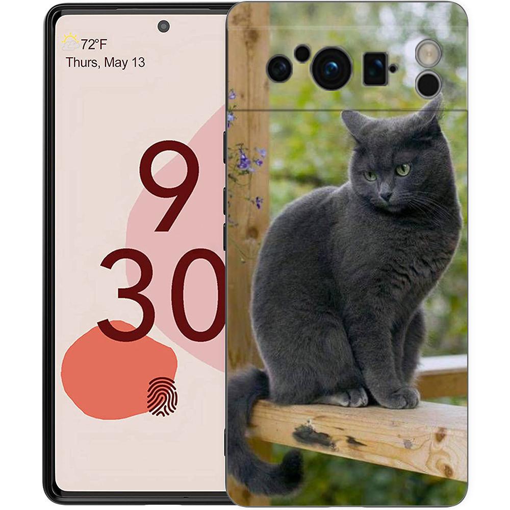 

Чехол для телефона с изображением британской короткошерстной кошки для Google Pixel 8 A 7 6 Pro 6A 5G, черный, мягкий, противоударный, силиконовый, TPU, чехол Pixel 7