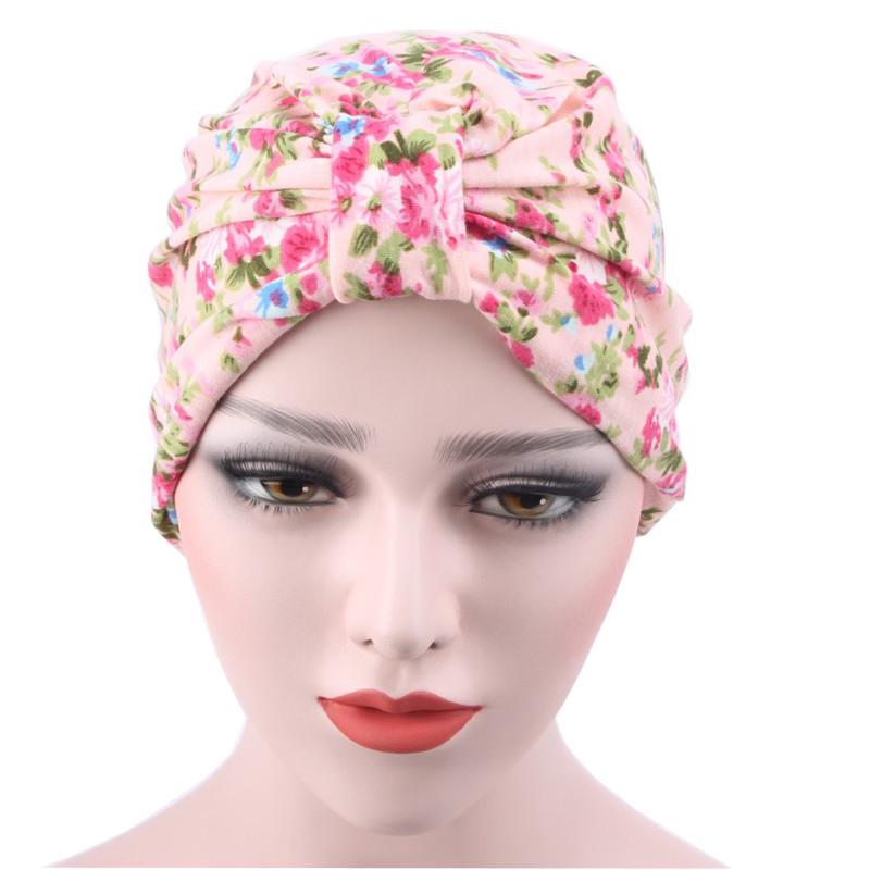 Women's Cotton Floral Head Wrap Hat - Indian Style Hijab