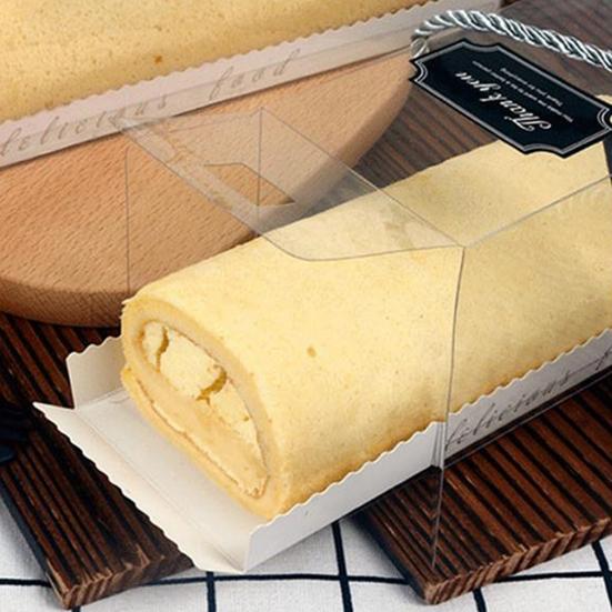 10 Τεμάχια με Λουράκι Διάφανα Δημιουργικά Υγιεινά Κουτιά Συσκευασίας για Κέικ Ρολό Ελβετικό Κέικ Δοχεία Κέικ