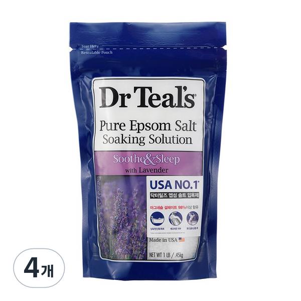 

доктор. Teal s Pure Epsom Salt Soaking Solution Sooth & Sleep with Lavender, 450 г, 4 шт.