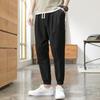 Four Seasons Men's Linen Pants, Thin, Loose, Tight-fitting Cotton and Linen Sports 9-point Casual Pants for Men