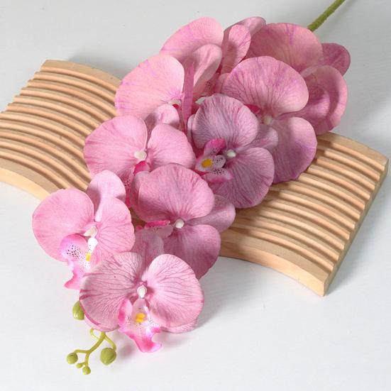 Sztuczne Kwiaty Phalaenopsis 102 cm Długi Pęd Realistyczny w Dotyku Sztuczna Gałąź Storczyka z 9 Głowami Pełne Kwitnienie do Wazonu Dekoracja Domu Wesela Imprezy