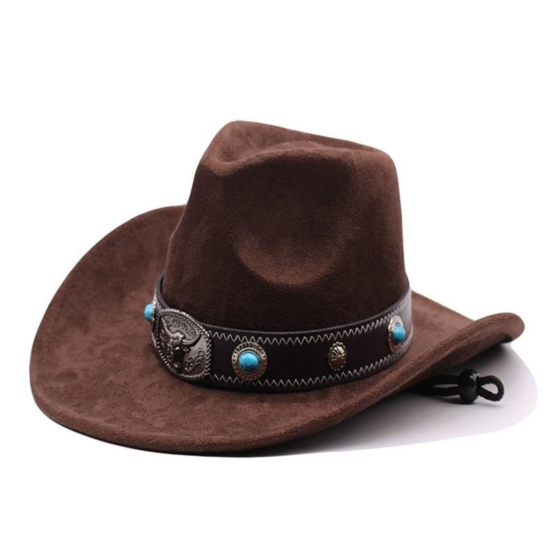 Cowboy Hat With Chain And Starry Sky Compass For Western Style Men And Women