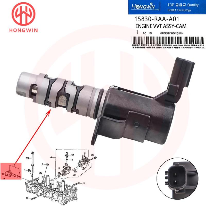 15830-RAA-A01 Valve Variable Timing Solenoid VVT 15830RAAA01 For Honda Element 2003-2011 Accord 2003-2007 VTS1013 917-277 TS1139