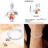 100% Real Copper Autumn Maple Squirrel Charms Fit Original Pan Bracelet For Women Birthday Fine Jewelry Gift
