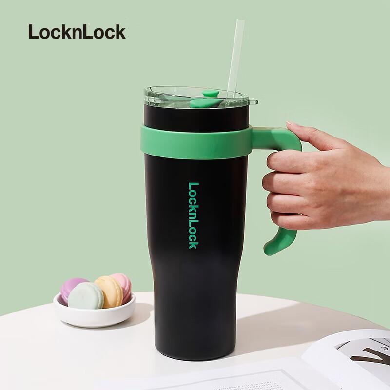 Lock & Lock 1.2L Insulated Stainless Steel Straw Tumbler
