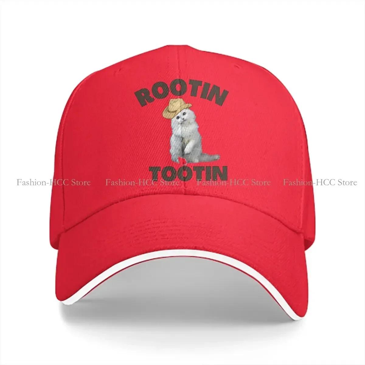 Rootin Tootin Multicolor Hat Peaked Cap Cowboy White Cat Personalized Visor Protection Hats One Size