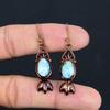 Larimar Earrings, Copper Electroformed Jewelry, Gemstone Earrings, Gift For Her Handmade Dainty Jewelry