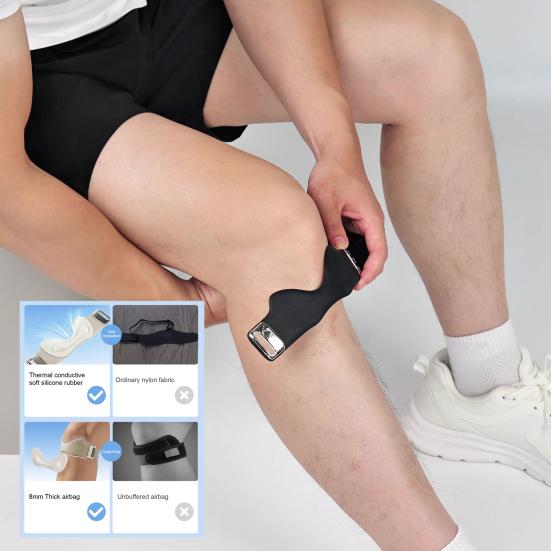 Silicone Patella Knee Strap Adjustable Sports Tennis Basketball Running Cycling Knee Pain Relief Patellar Tendon Support Stabilizer Knee Band Brace