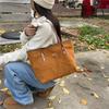 Large Capacity Tote Bag For Women With Zipper Closure And Streetwear Design