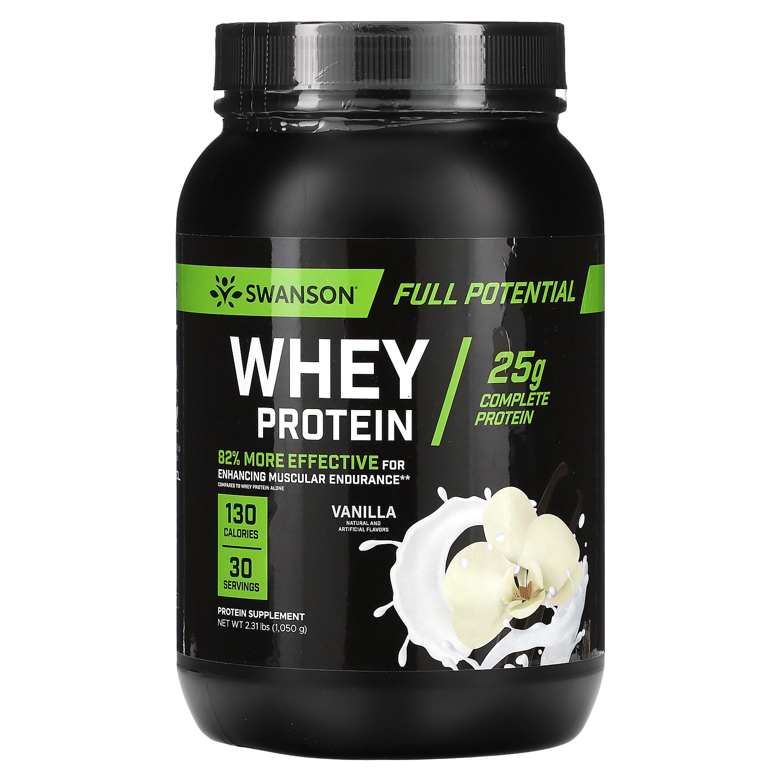 

Swanson, Whey Protein, Vanilla, 2.31 lb (1,050 g)