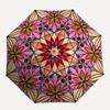 1PC Floral Mandala Pattern Folding Umbrella with 8 Frames, Automatic Open, Durable Frame, Quality Craftsmanship yy250912094