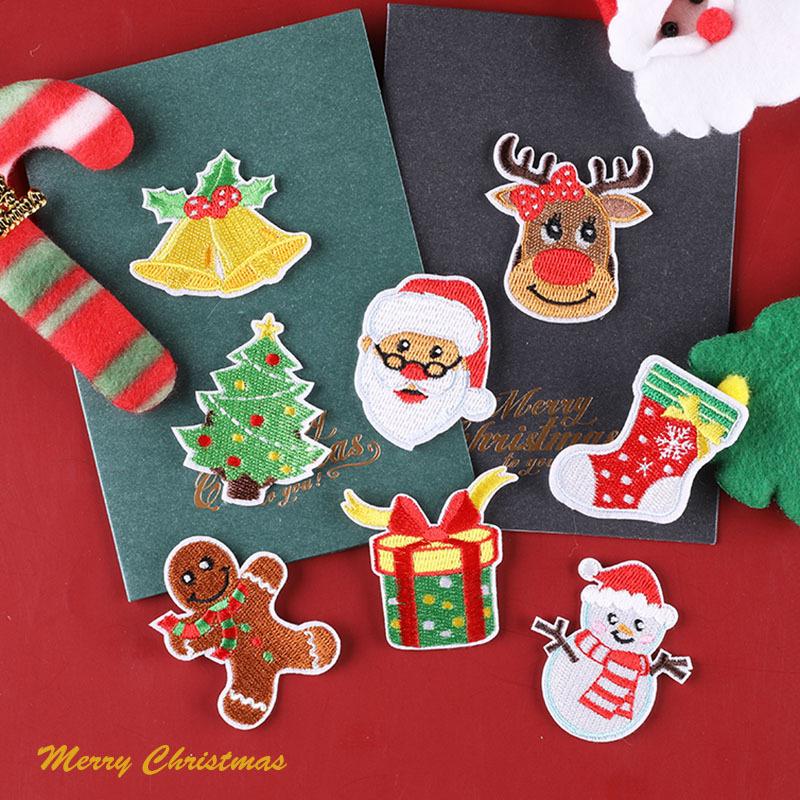 Dooku Embroidered Santa Claus & Tree Patch with Sequins - Clothing Accessory