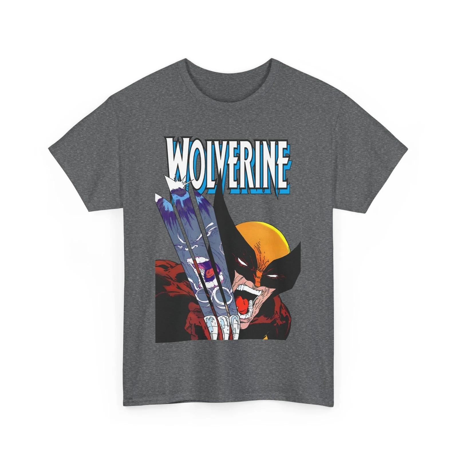 Wolverine T-Shirt Todd McFarlane Art Vs Incredible Hulk Vintage-Style Marvel Tee XL