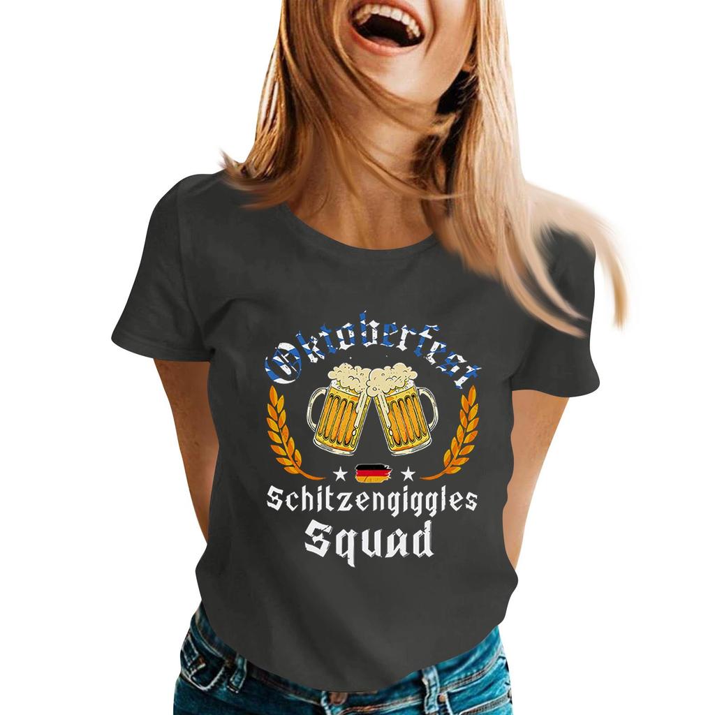 Fashion Casual Unisex Letter Print T-Shirt with Festival Graphic Design - Short Sleeve Round Neck Tee for Men and Women