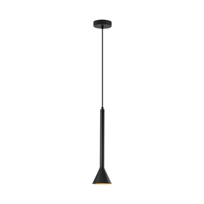 Lot de 3 suspensions modernes noir, métal, GU10 IP20