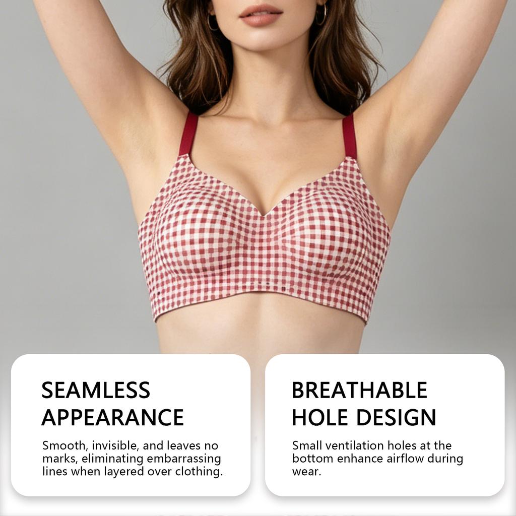 Zeriluna Breathable, seamless, wire-free support bra Push-up fixed cup seamless comfortable underwear
