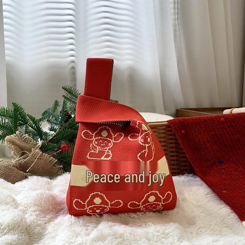 2025 Year of the Snake Knitted Festive Gift Bag: Creative and Practical for Weddings, Company Gifts, and Candy Souvenirs.