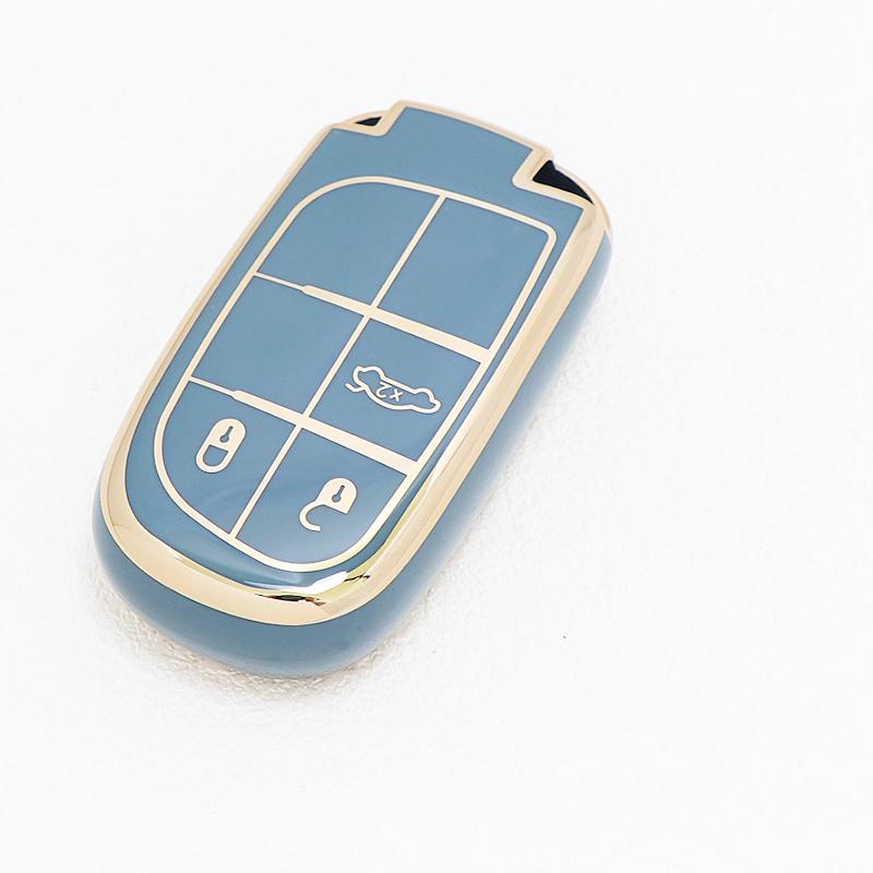 Auto Shell Fob Accessaries For Chrysler 300C Wrangler Dodge For Jeep Renegade Compass Grand Cherokee Tpu Car Key Cover Case