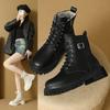 Women's Belt Buckle Soft Sole Winter Warm Fur One Snow Boots Padded Lined Ankle Boots Non-Slip Hiking Casual Sports Cotton Boots Martin Boots